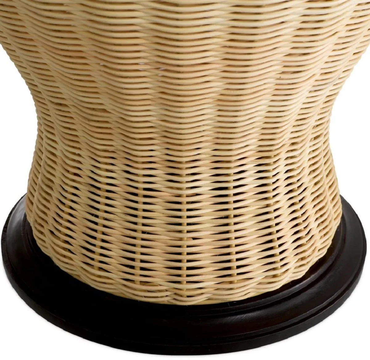 Casa Padrino l¨¢mpara de mesa de rat¨¢n de lujo natural / negro ? 66,5 x A. 96,5 cm