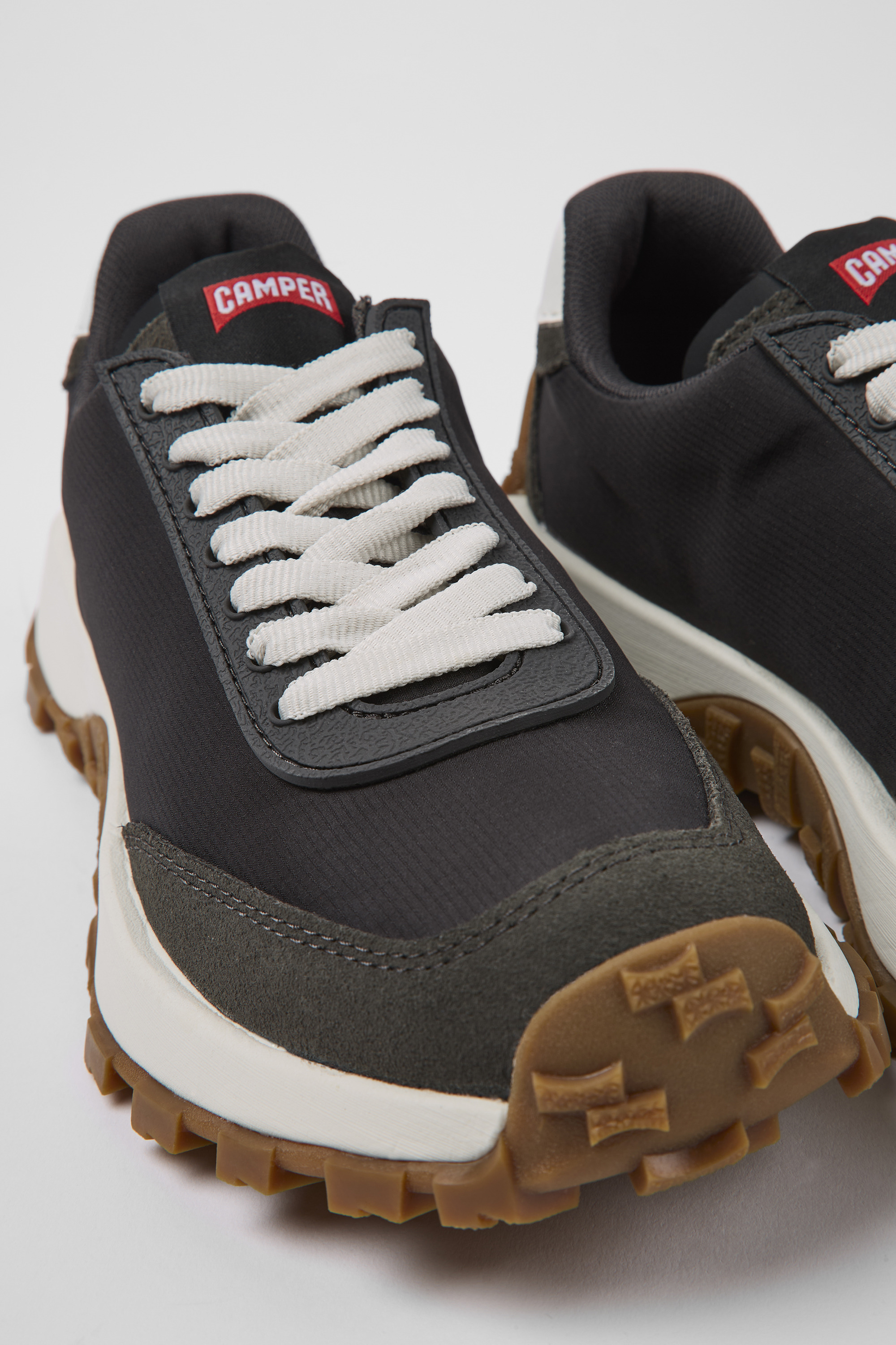 Drift Trail VIBRAM - Black recycled PET and nubuck sneakers for women