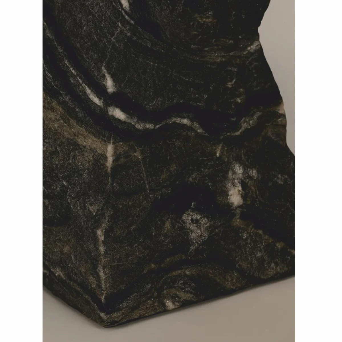 Casa Padrino l¨¢mpara de mesa de lujo de piedra natural negro / plata A. 56 cm - L¨¢mpara de escritorio