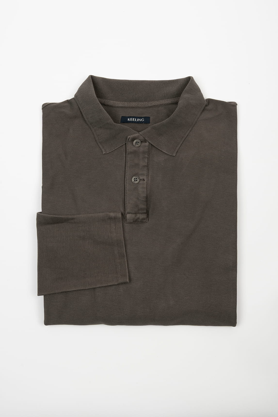 Rivera-spain Polo Keeling manga larga marrón