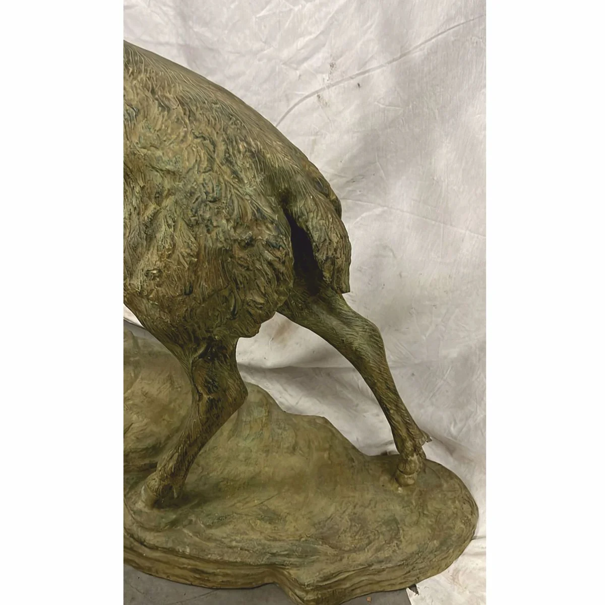 Casa Padrino escultura decorativa de bronce de lujo ciervo sobre roca beige antiguo A. 160 cm - Figura de bronce