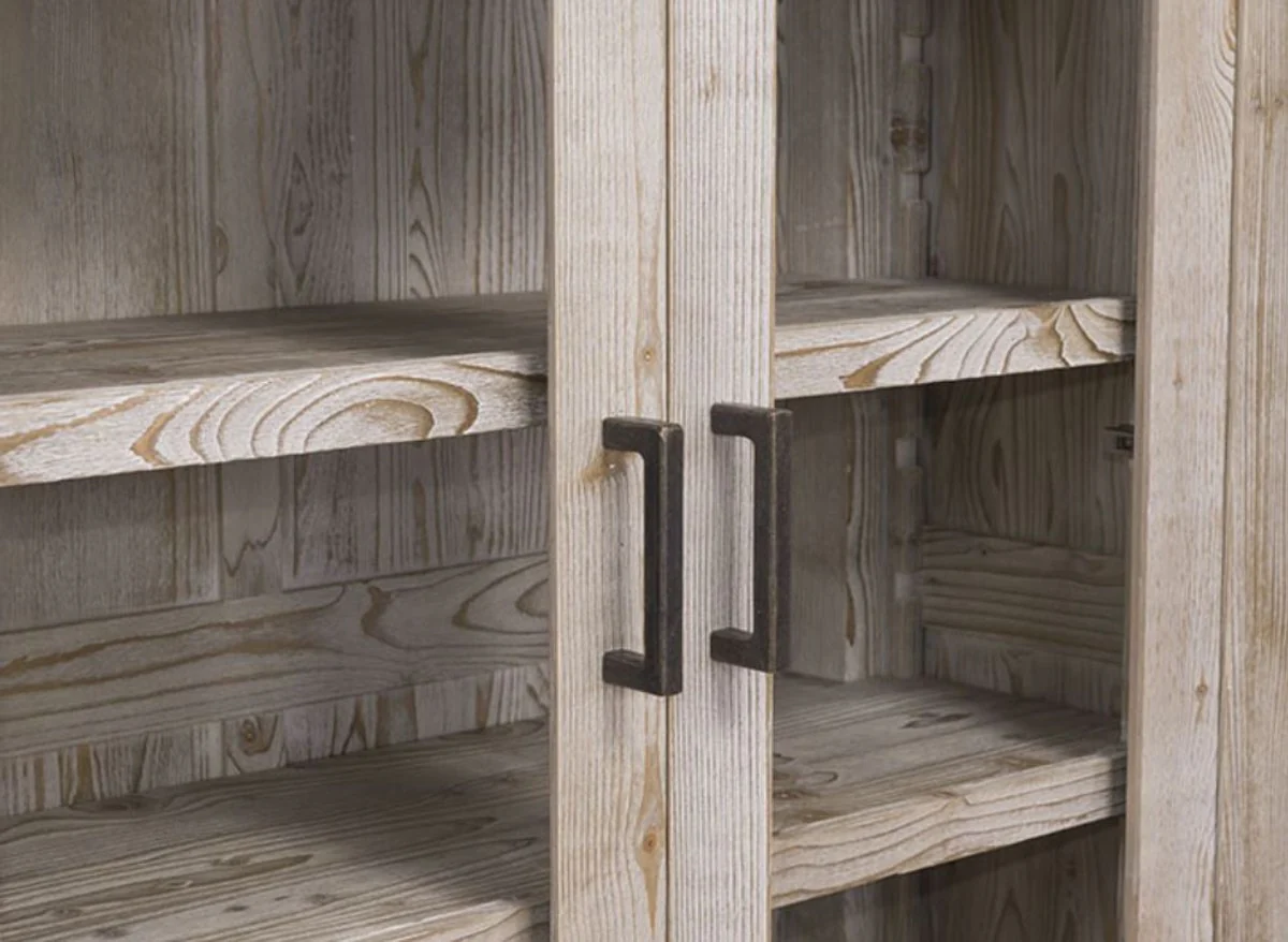 Casa Padrino country style cabinet natural colors 104 x 40 x H. 180 cm - Living Room Cabinet in Country Style