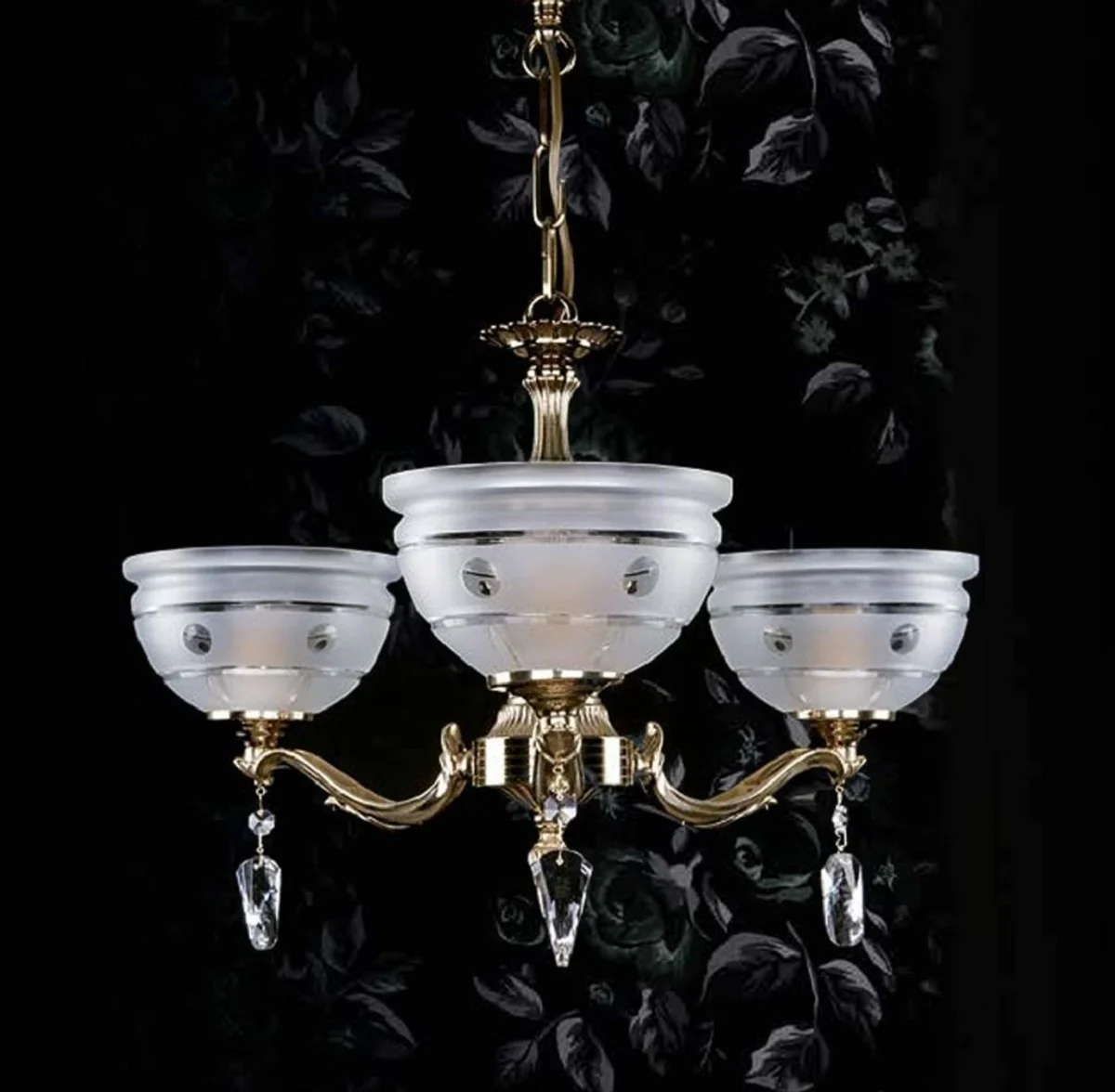 Casa Padrino ara?a de luces barroco de lujo con cristal de bohemia lat¨®n ? 53 cm