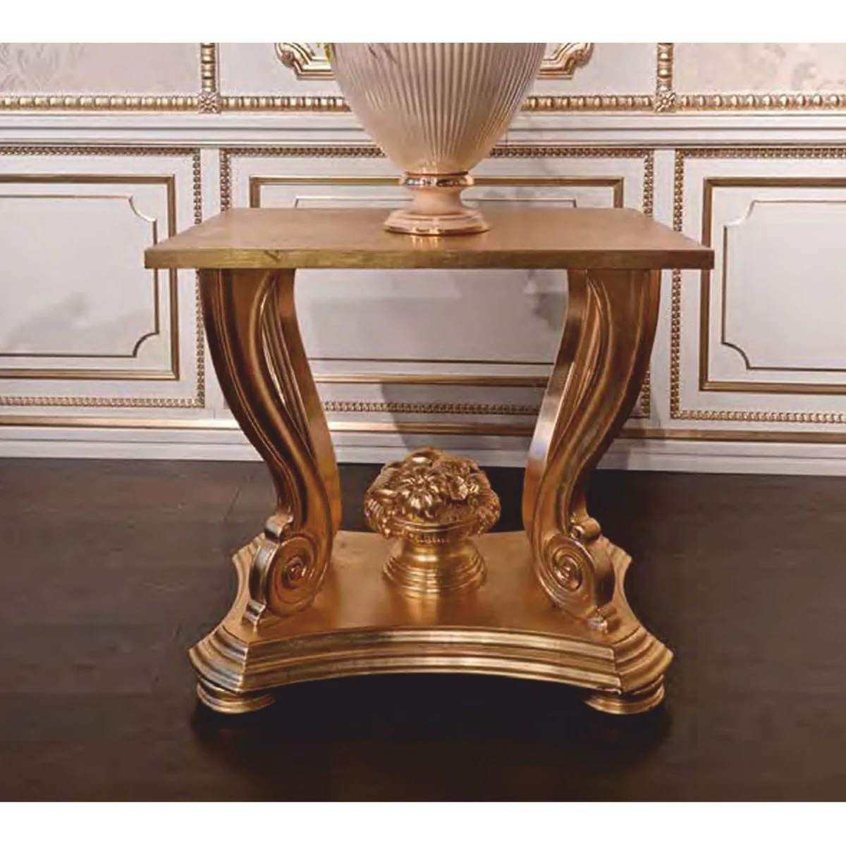 Casa Padrino mesa auxiliar barroco de lujo oro A. 69 cm - Hecho en Italia