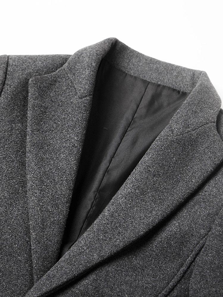 Lapel Woolen Overcoat