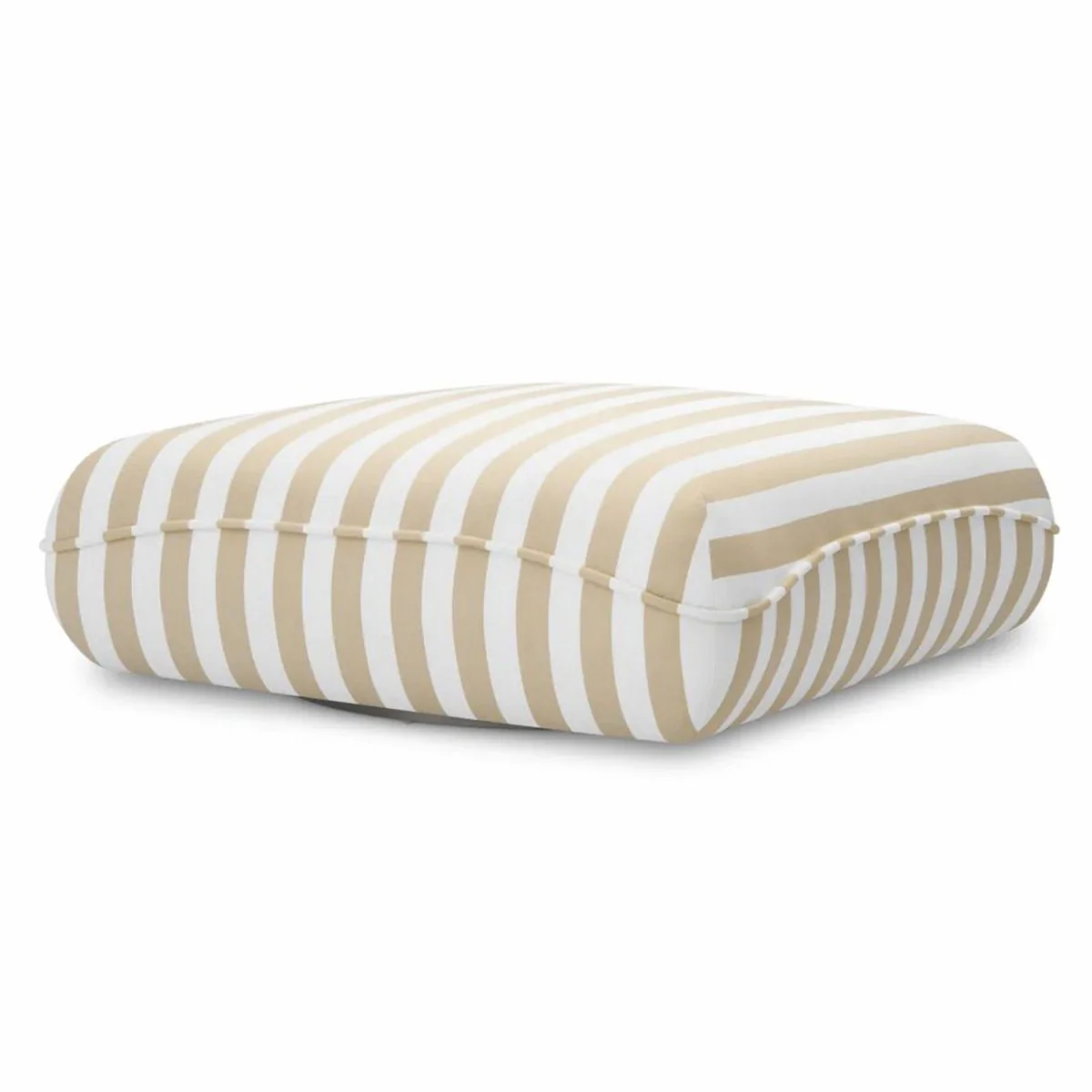 Casa Padrino puf para exterior de lujo blanco / beige 118 cm - Coj¨ªn para asiento de jard¨ªn