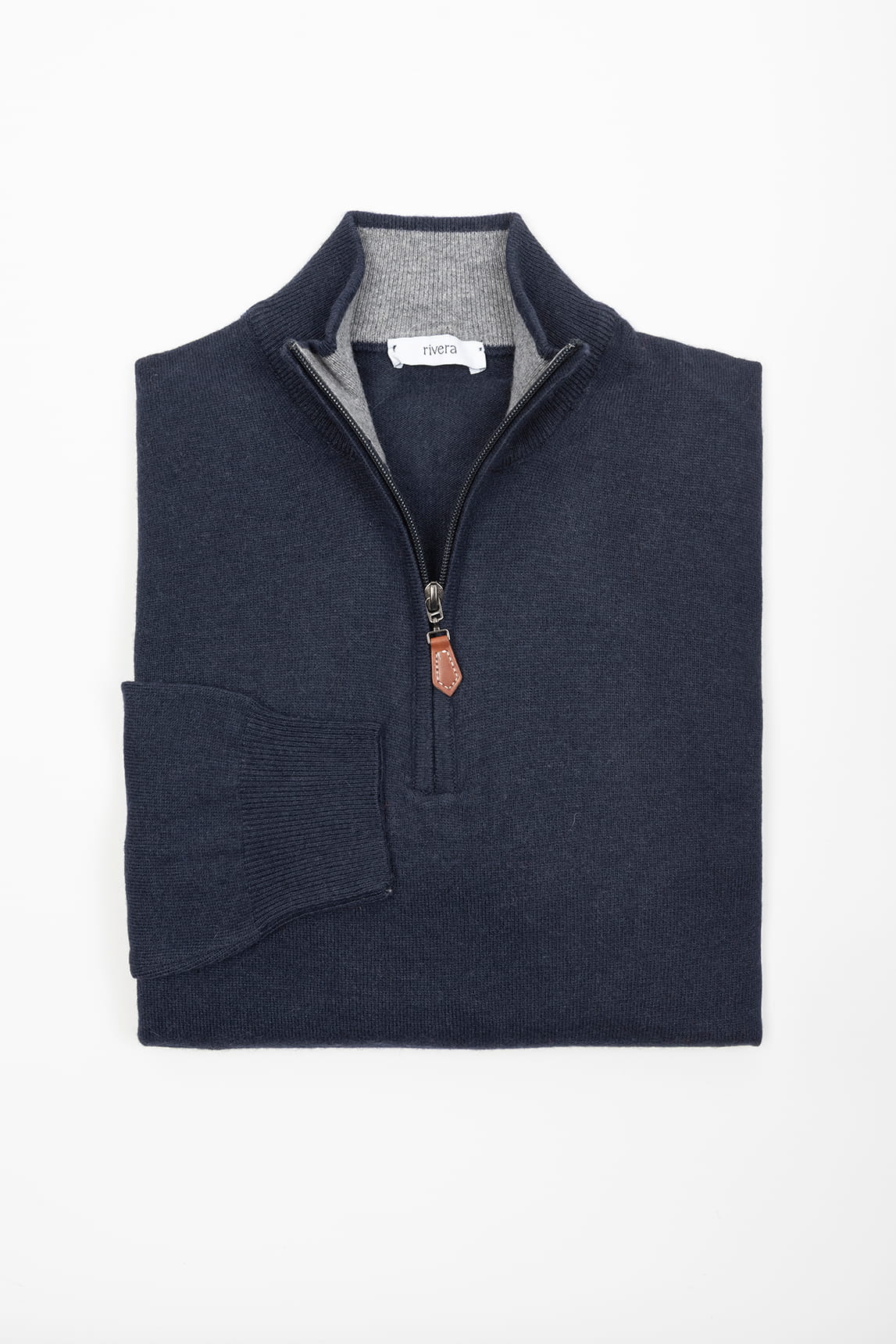 Rivera-spain Jersey Rivera Half Zip Azul Marino