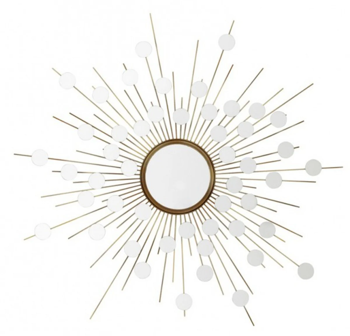 Casa Padrino Luxury Design wall mirror Sunshine Gold B 155 x H 155 cm - Luxury Hotel Collection