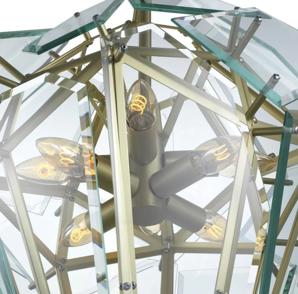 Casa Padrino araña de lujo oro Ø 47 x H. 97 cm - Muebles de Diseño