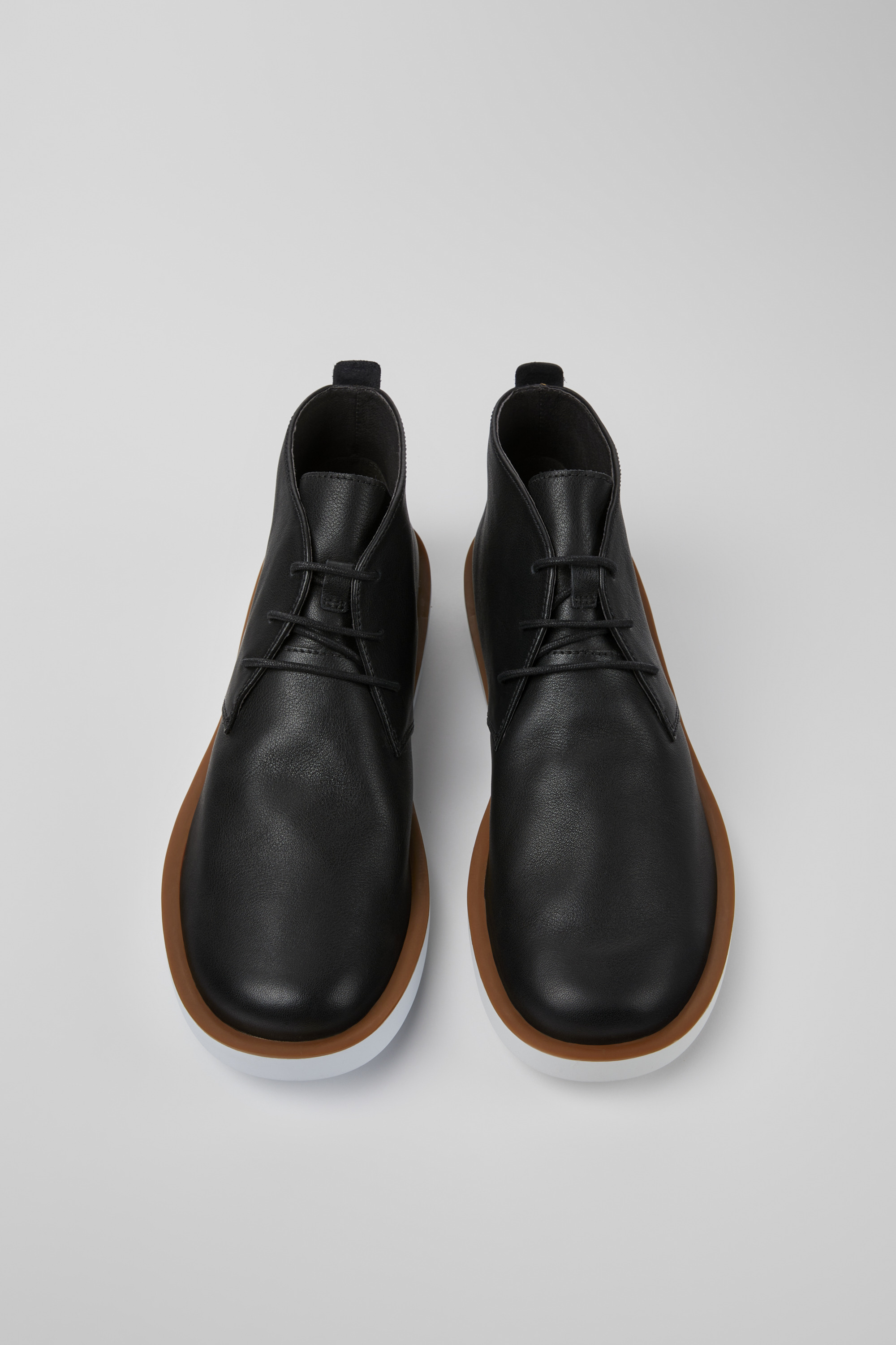 Wagon - Black leather men's shoes