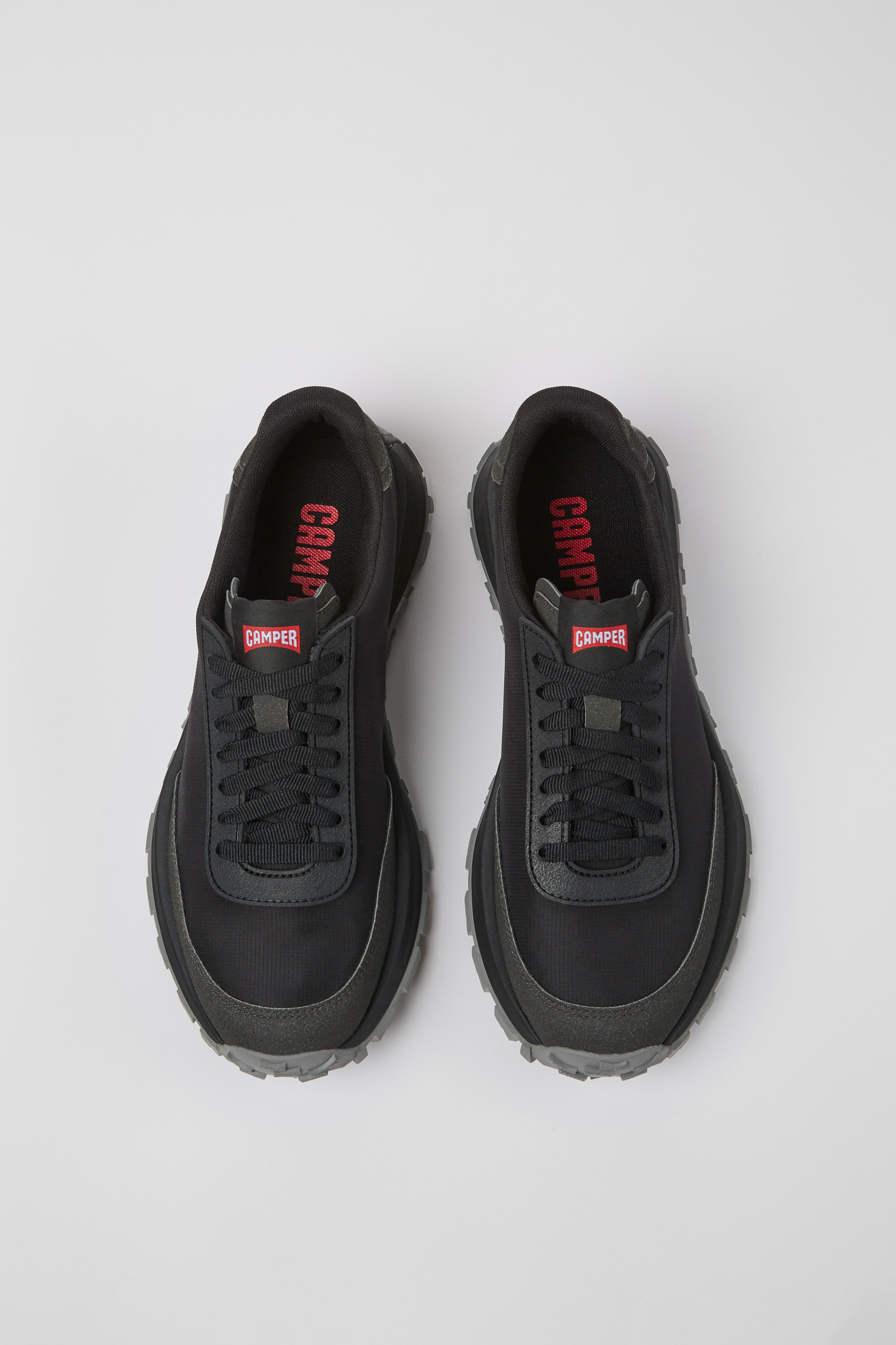 Drift Trail - Black textile and nubuck sneakers for men