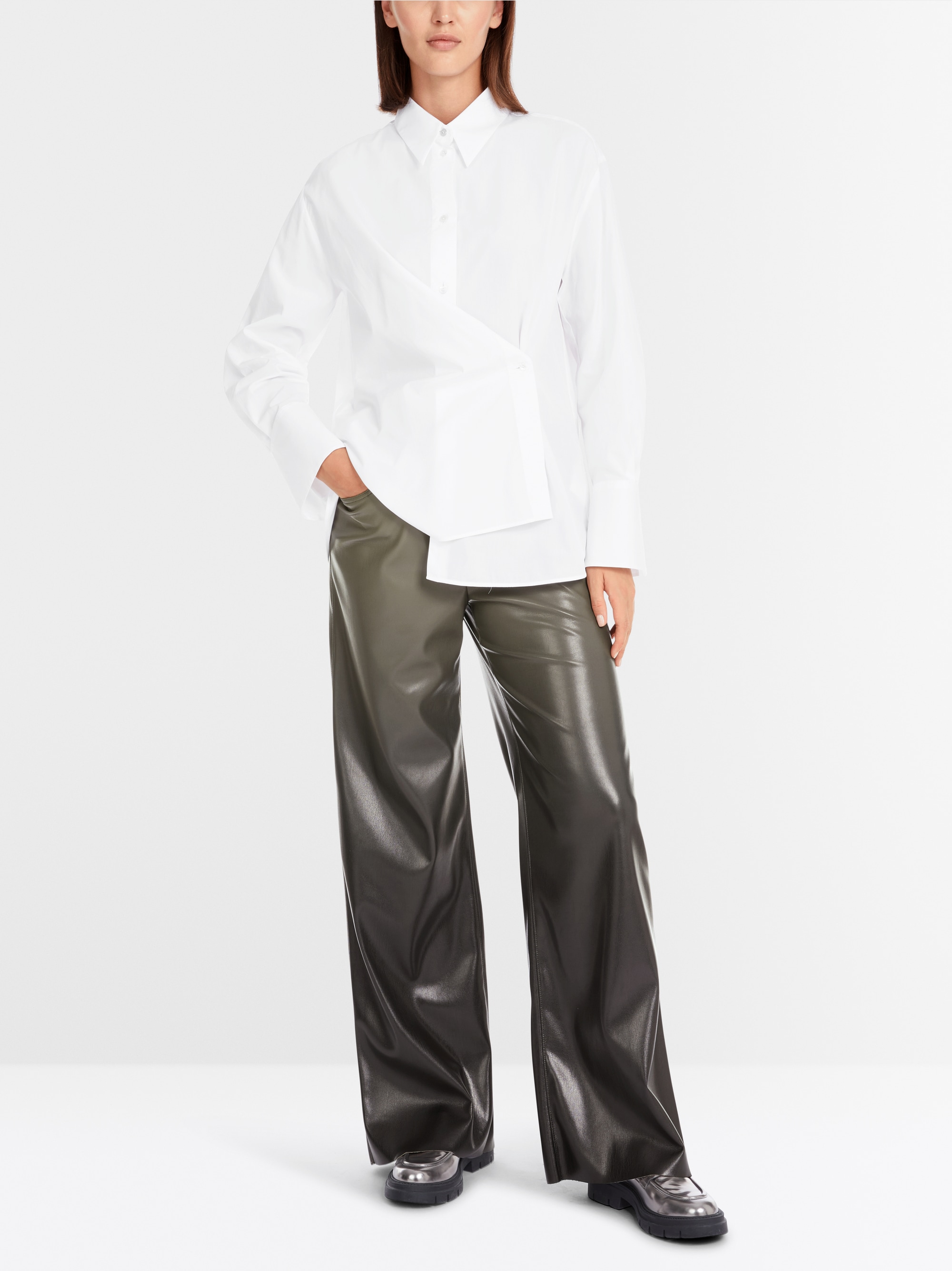 Marc-Cain Shirt blouse with wrap effect