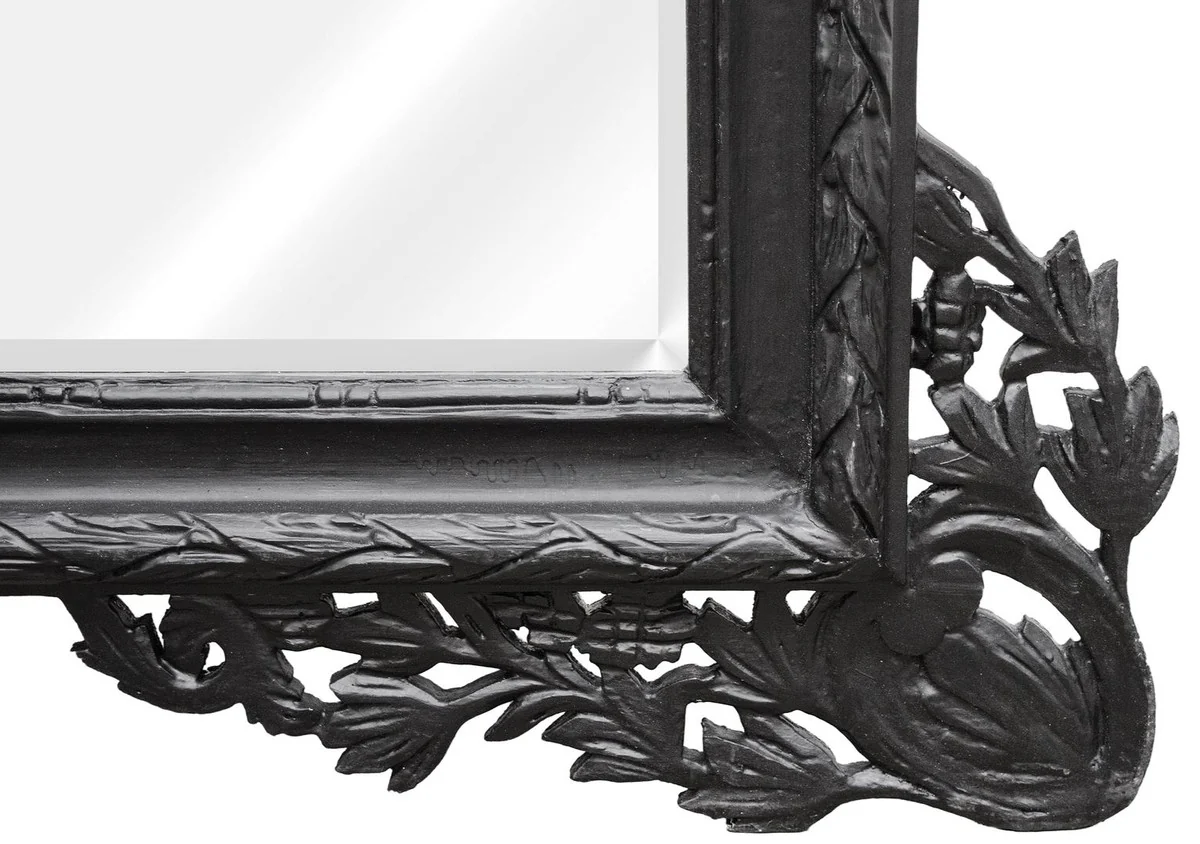 Casa Padrino espejo de pared barroco negro 190 x H. 155 cm - Espejo de la Sala en Estilo Barroco