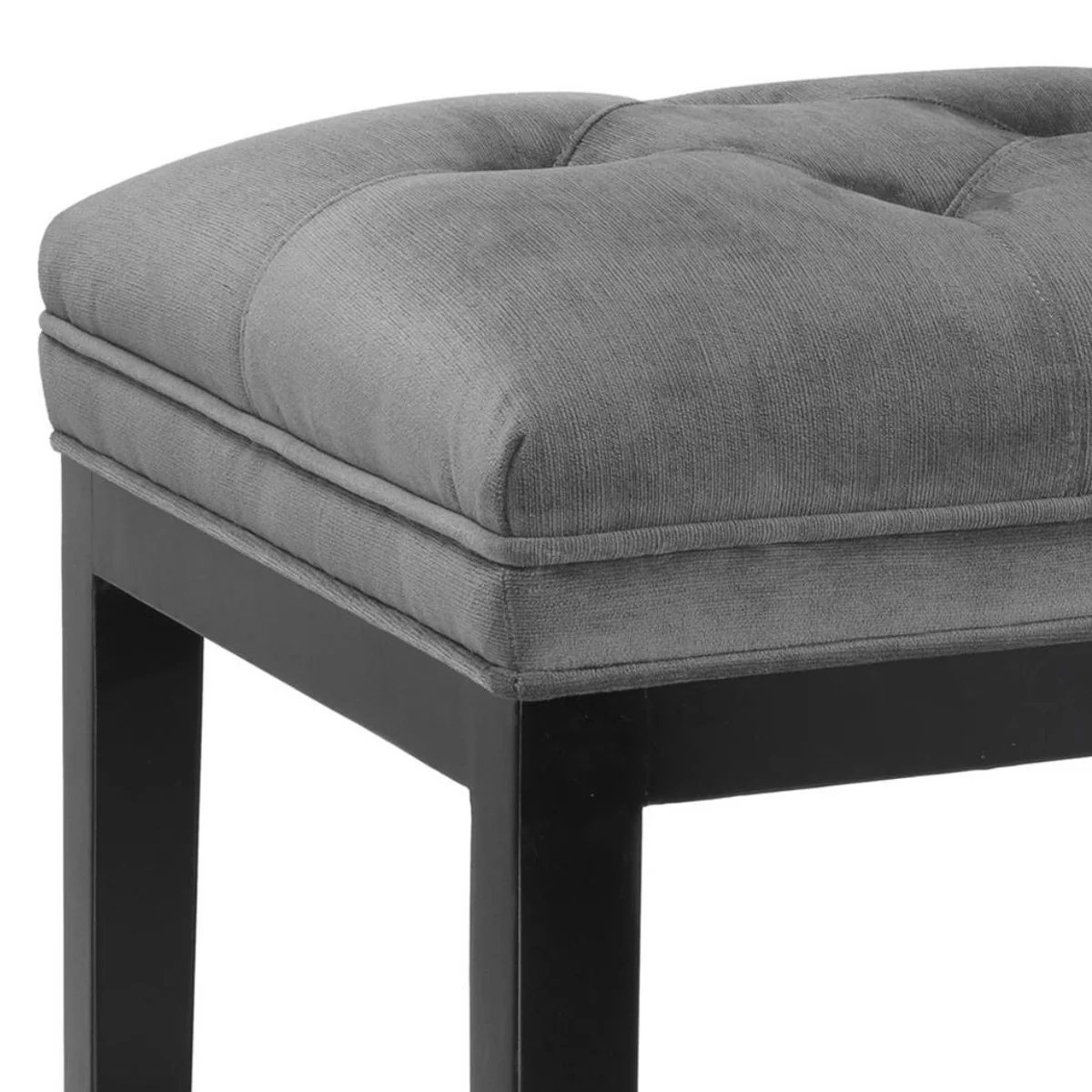 Casa Padrino silla de bar de lujo gris oscuro / negro 51 x 63 x H. 110 cm - Hotel Restaurant Club Muebles