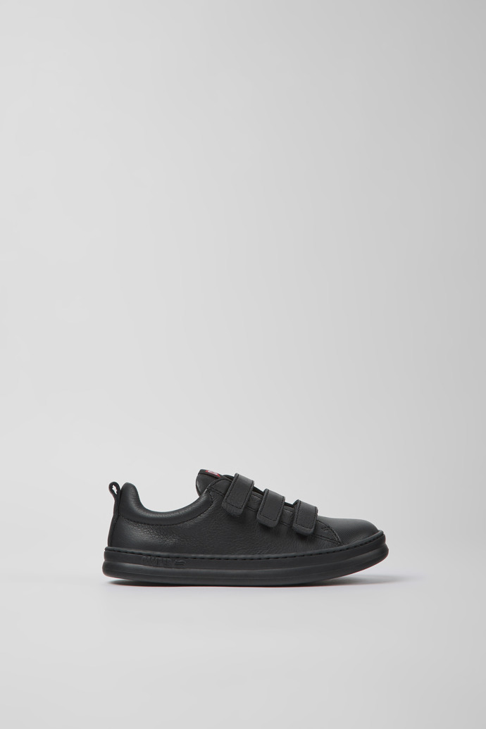 Runner Black leather and fabric sneakers for boys