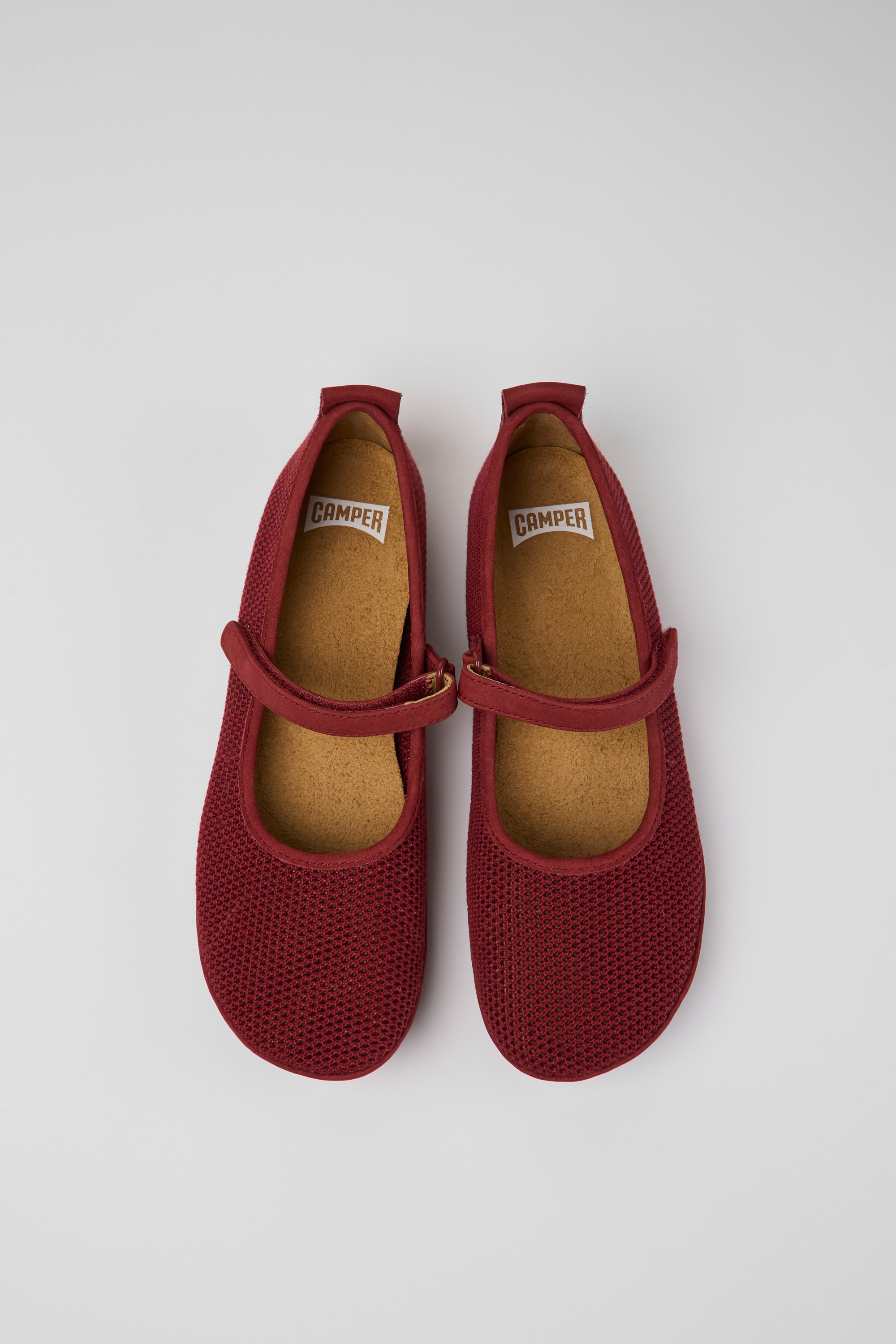 Right TENCEL - Burgundy TENCEL Lyocell and nubuck shoes for women