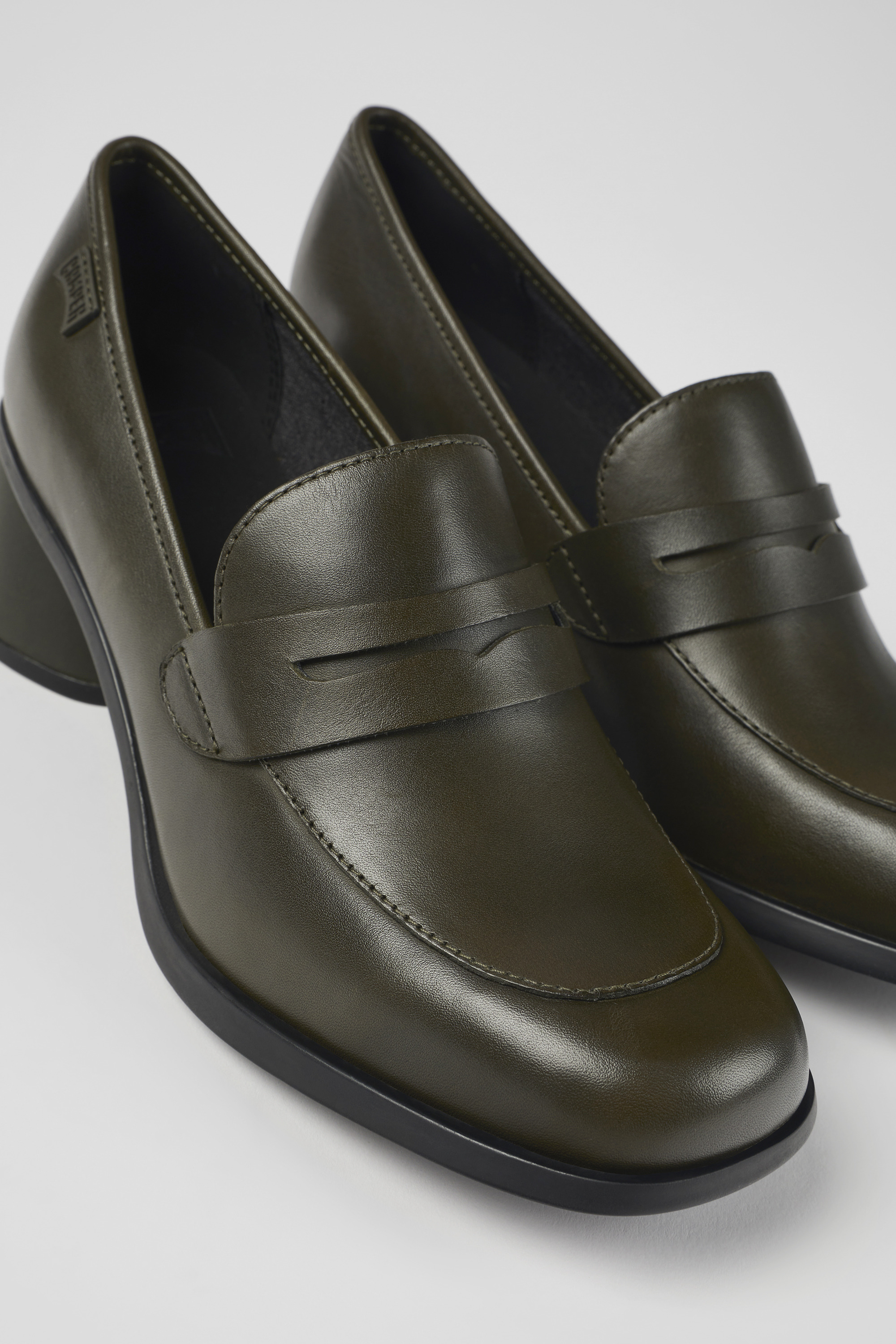 Kiara - Green leather heels