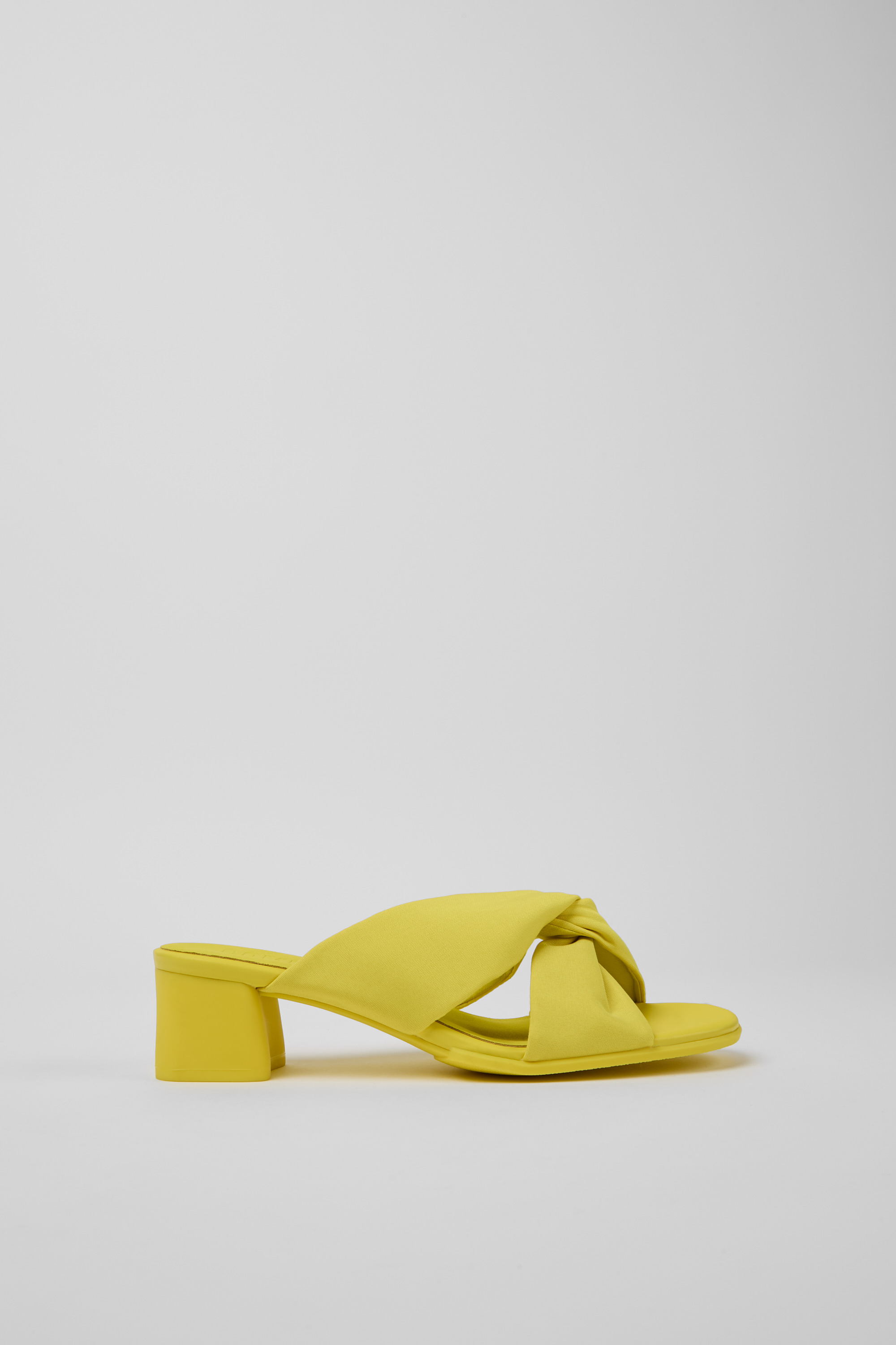 Katie - Yellow recycled PET sandals for women
