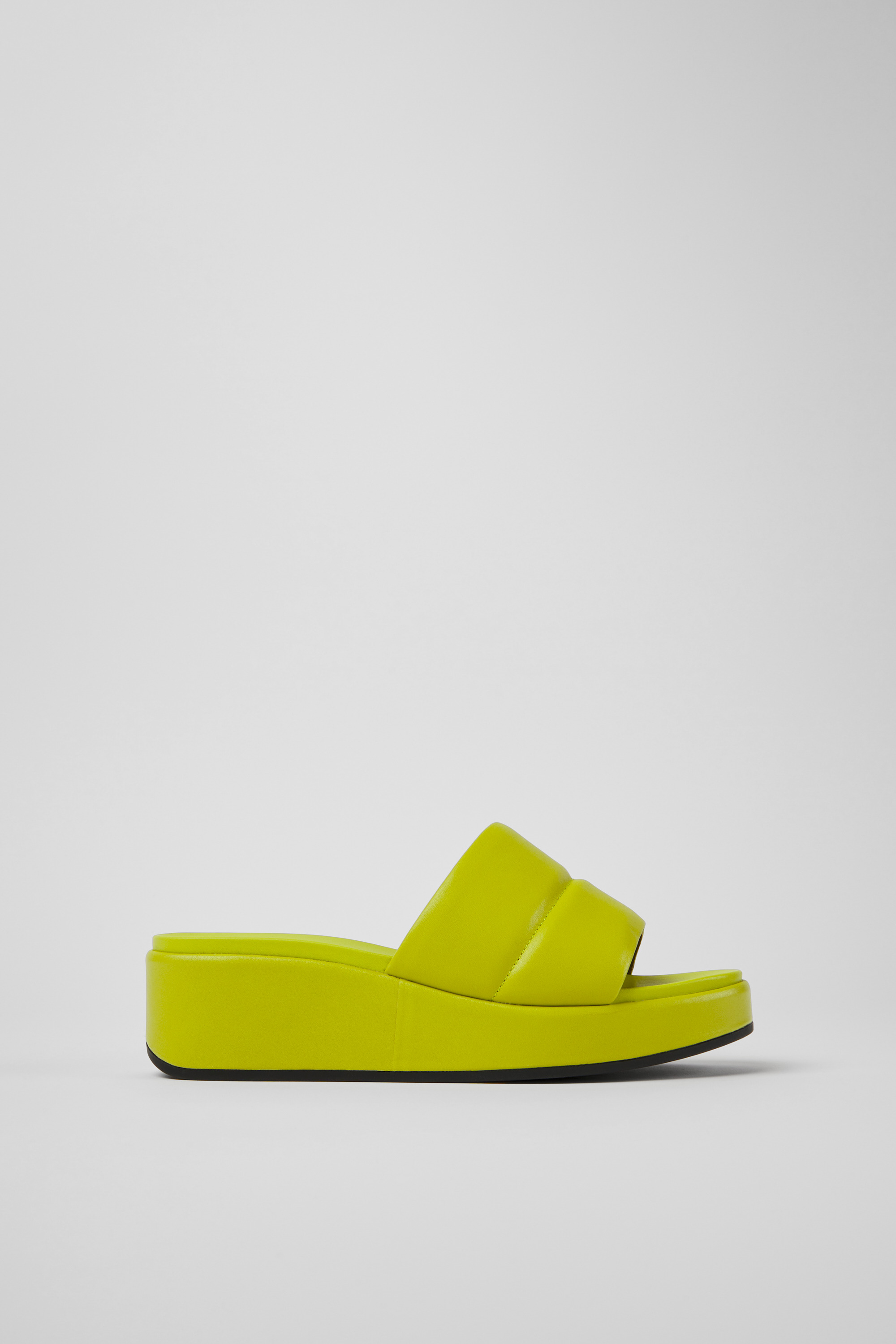 Misia - Green leather sandals for women