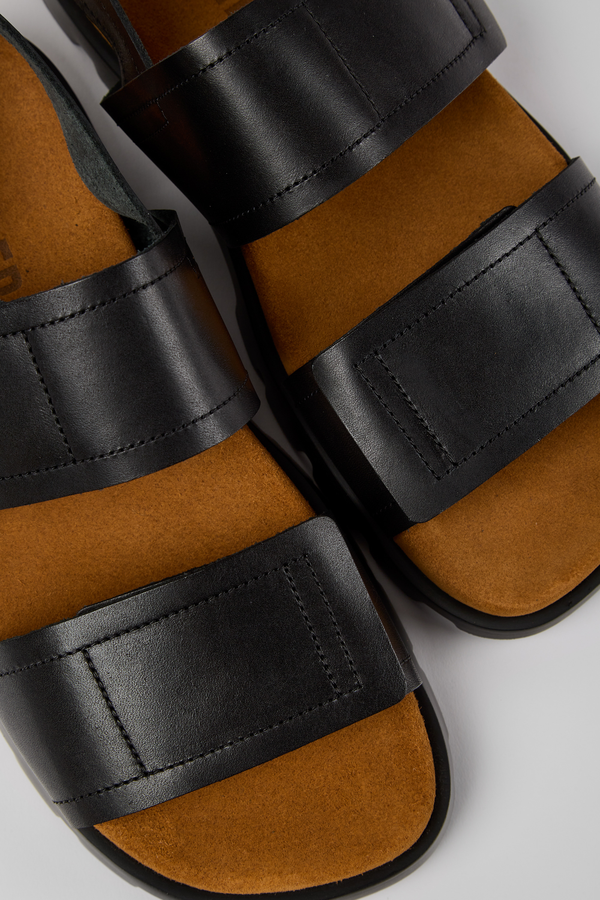 Brutus Sandal - Black leather sandals for men