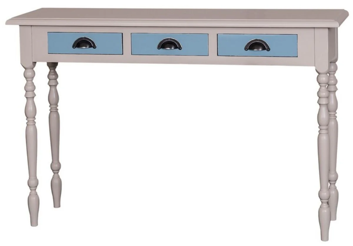 Casa Padrino country style console gray / blue 120 x 35 x H. 79 cm - Country Style Furniture
