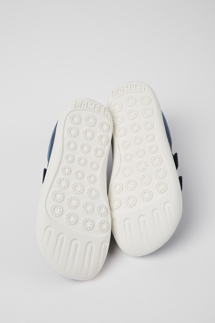 Peu Blue leather shoes for children