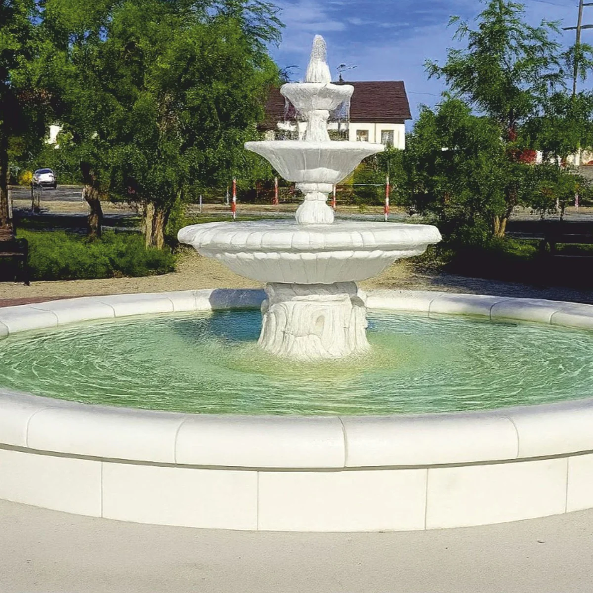 Casa Padrino Fuente Barroco Blanco ? 145 x Al. 180 cm - Fuente Decorativa de Jard¨ªn