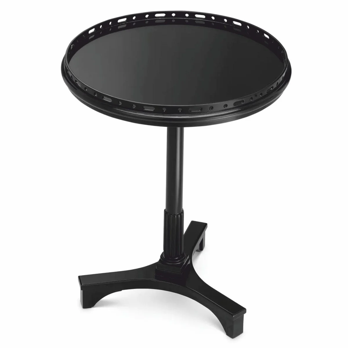 Casa Padrino mesa auxiliar de lujo de caoba negro Al. 74,5 cm - Muebles de hotel