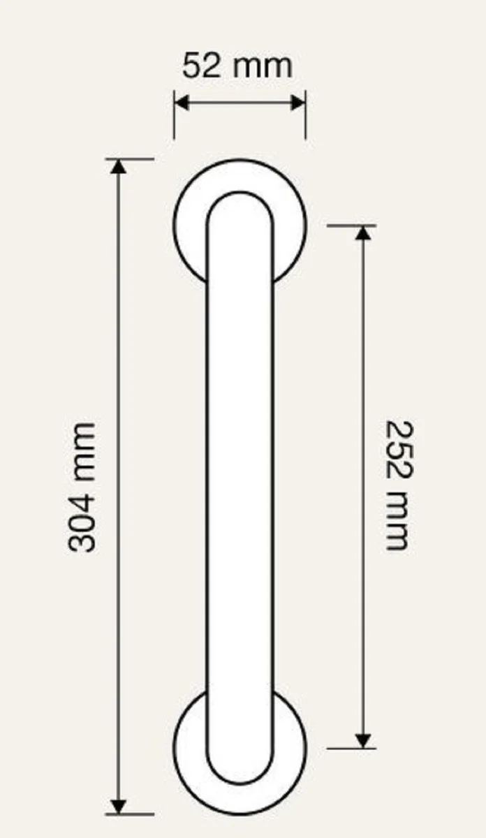Casa Padrino Conjunto de Manija de Puerta de Lujo Plata 5,2 x 30,4 cm - Manijas de lat¨®n Cromado con Cristal Swarovski