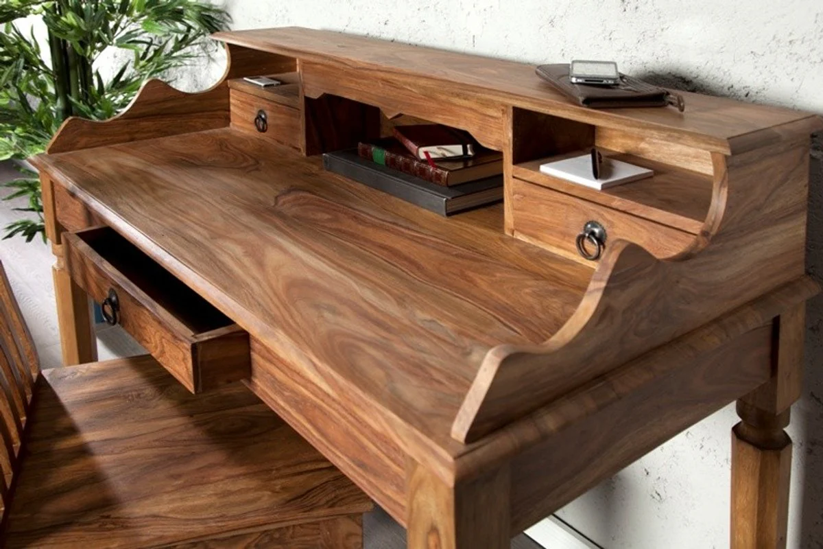 Casa Padrino Baroque secretary with precious sheesham drawer - writing desk - secretary console - luxury