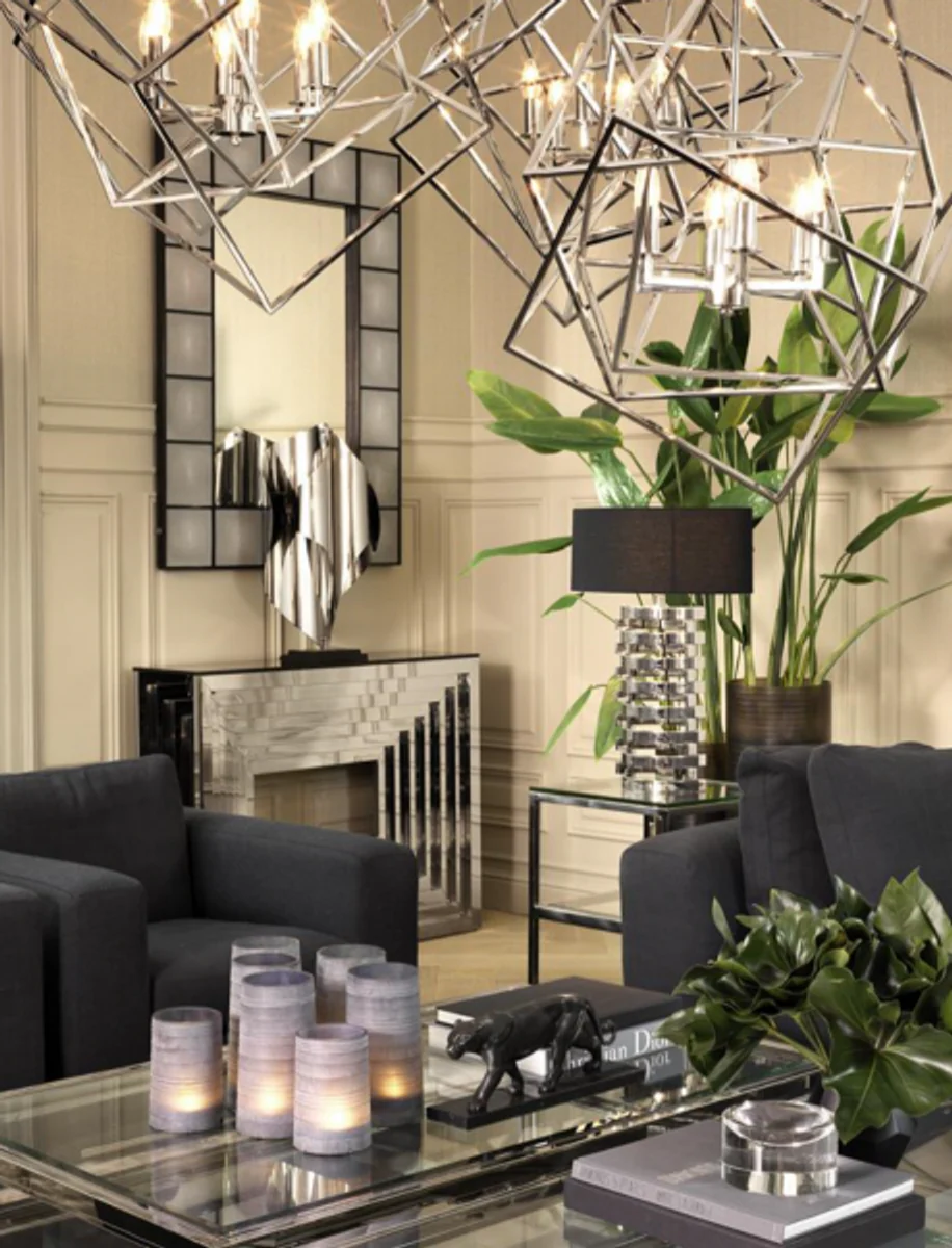 Casa Padrino luxury art deco designer side table 45 x 45 x H. 71 cm - Designer Side Table Furniture