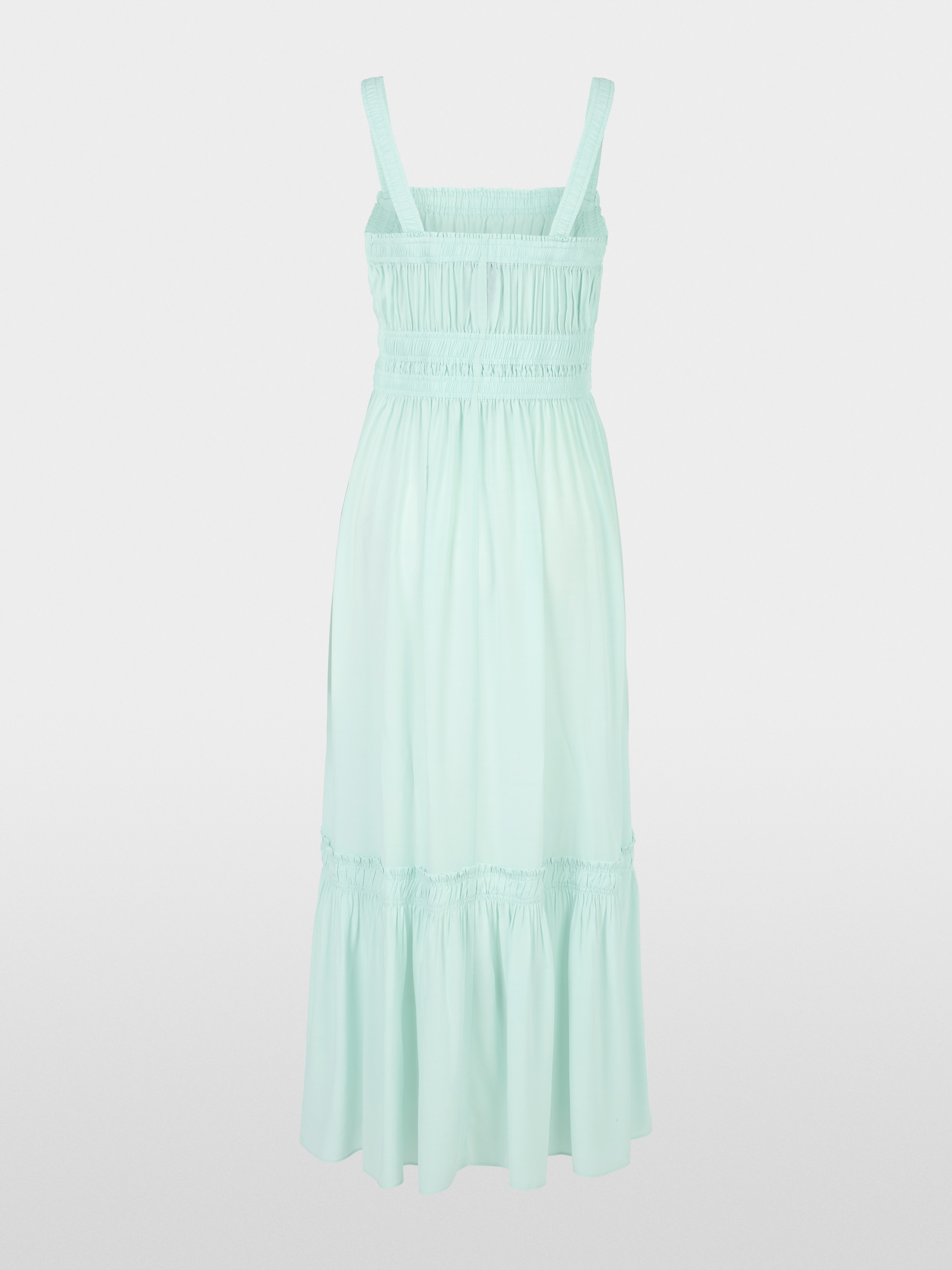 Marc-Cain Unicolour long dress with frill hem