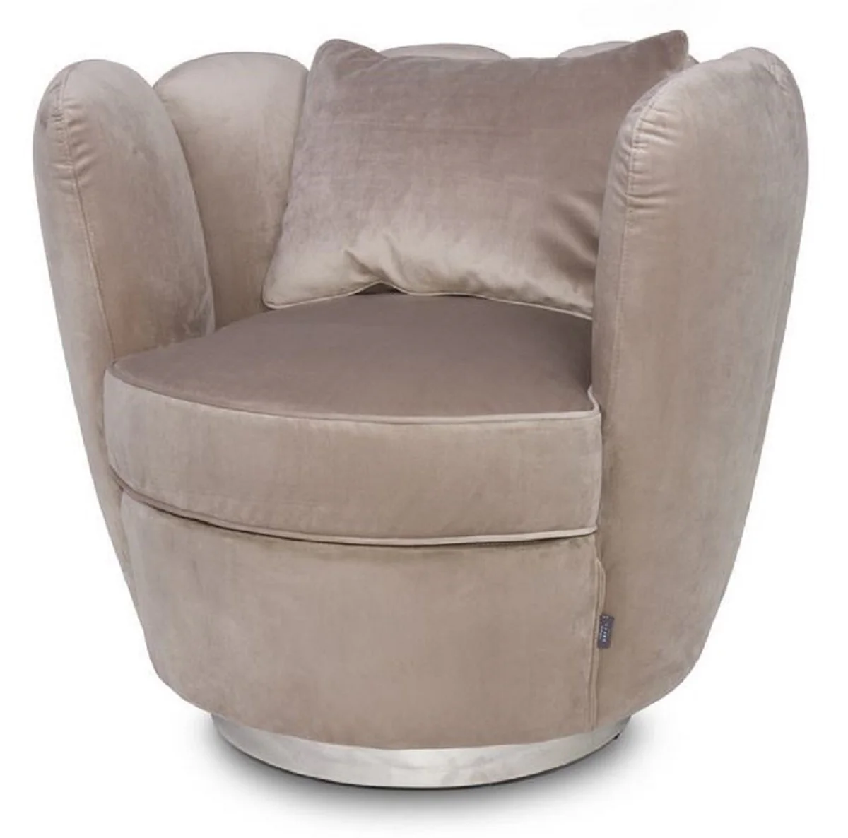 Casa Padrino sill¨®n de terciopelo de dise?o champ¨¢n 85 x 77 x H. 75 cm - Muebles de Sal¨®n de Dise?o - Colecci¨®n de Lujo