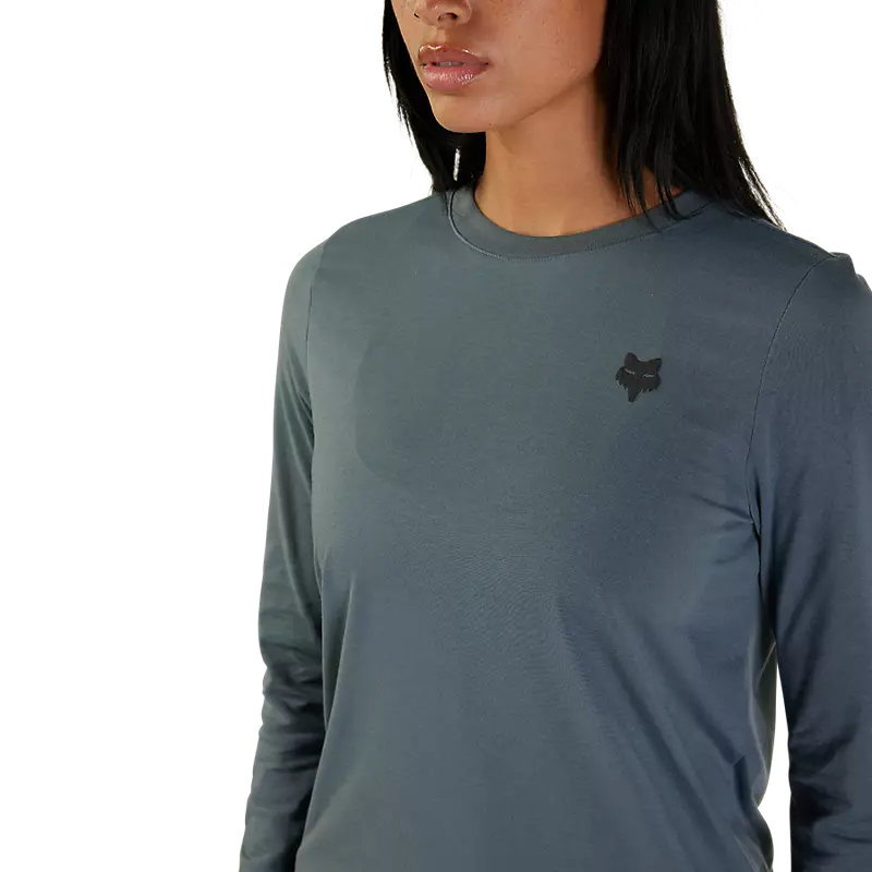 Womens Faded Out Long Sleeve Basic Tee