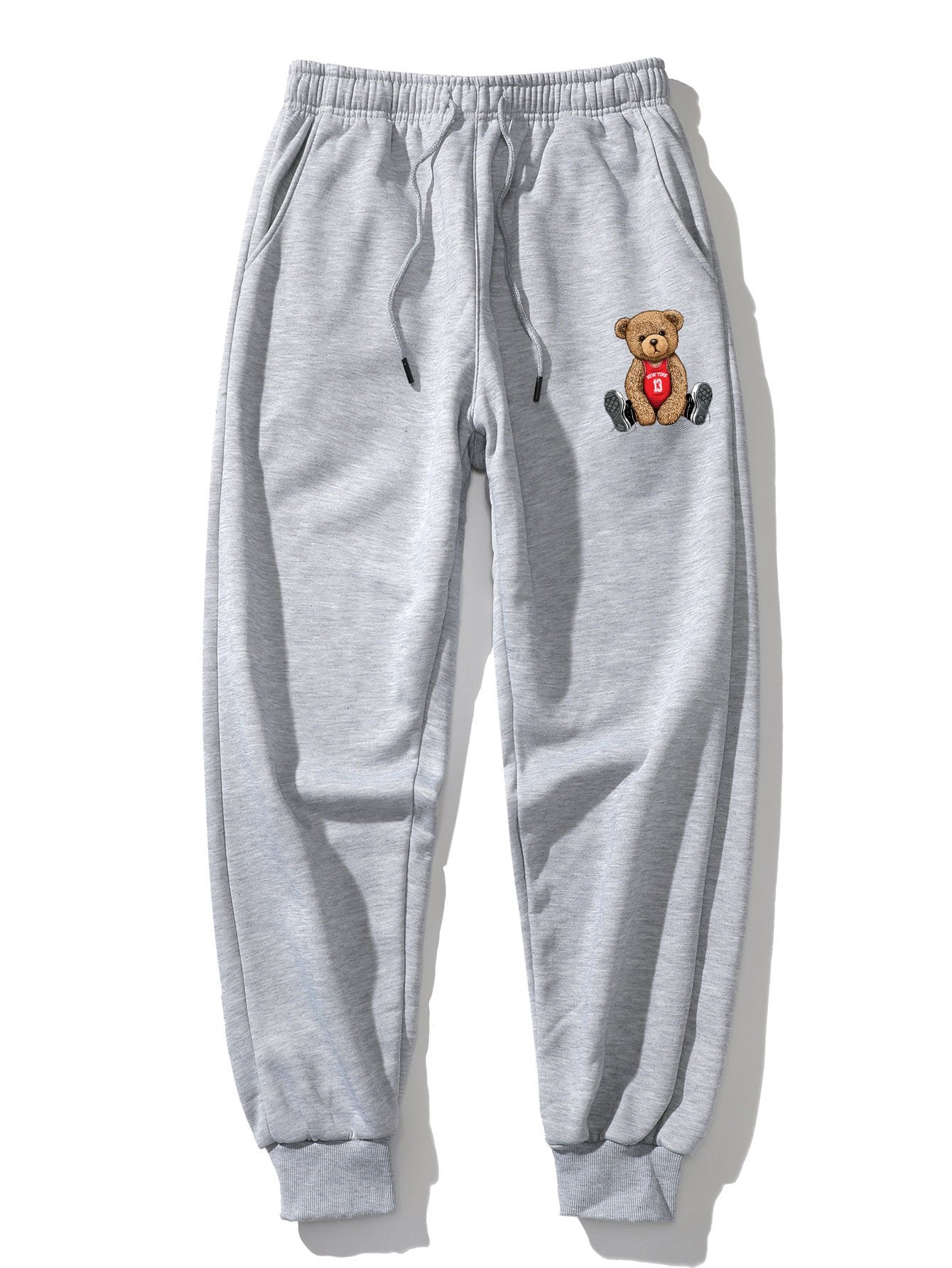 New York Bear Print Jogger Pants