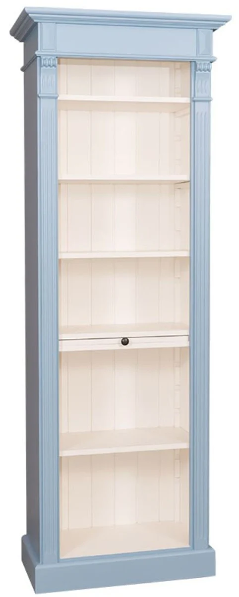 Casa Padrino country house style bookcase light blue / white 70 x 39 x H. 197 cm - Country House Style Collection