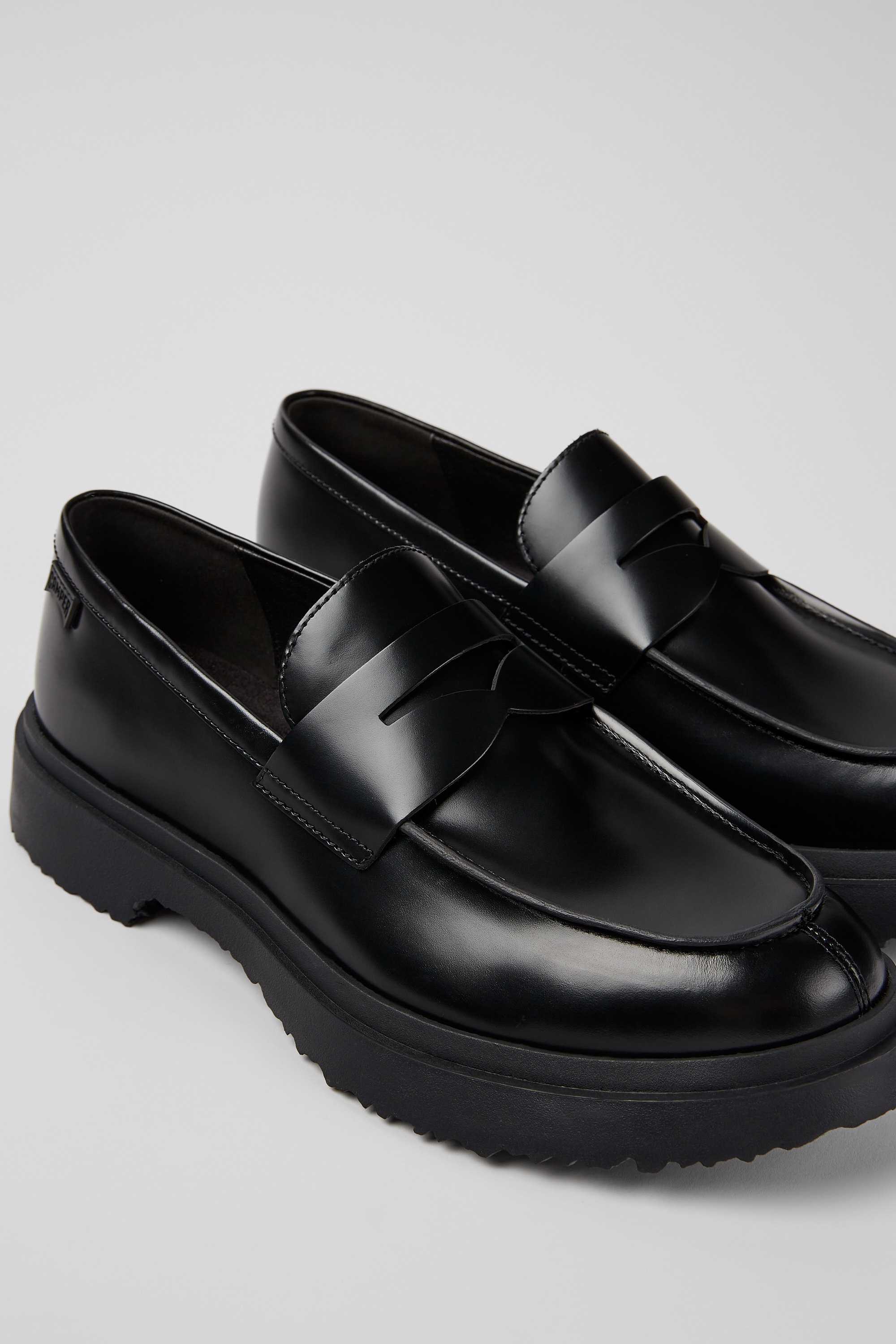Walden - Black leather loafers for men