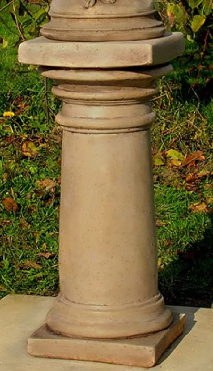 Casa Padrino pilar de decoración barroco de jardín gris 24 x 24 x A. 61 cm - Elegante pilar de flores - Pilar de jardín de estilo barroco - Decoración de Jardines y Terrazas Barroco