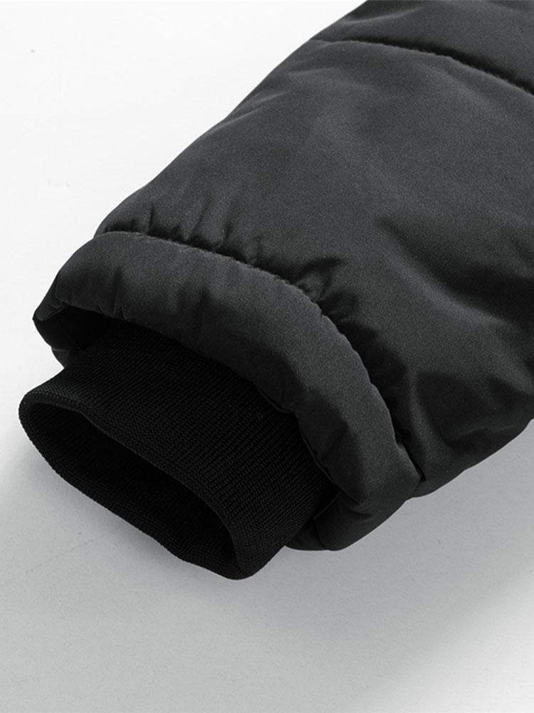 Faux Fur Collar Detachable Hooded Coat