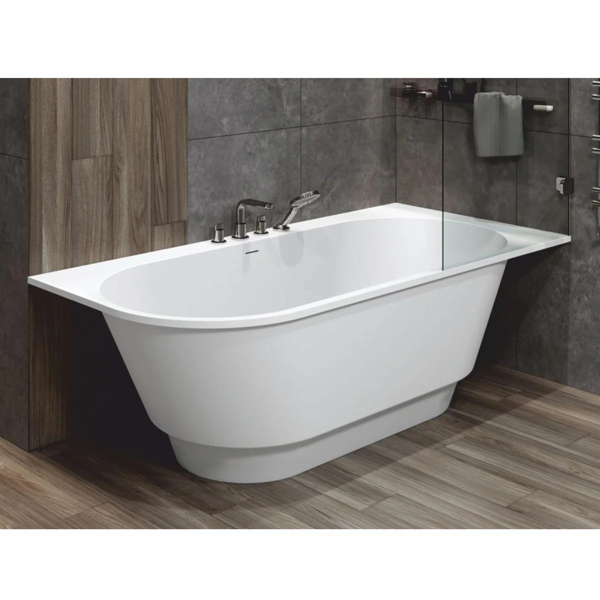 Casa Padrino bañera de lujo independiente blanco mate 190 cm - Muebles de baño