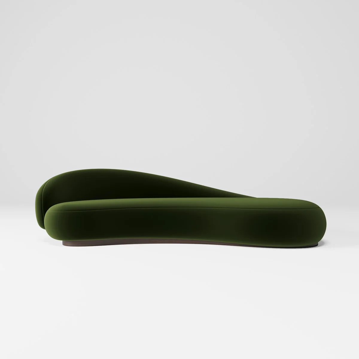 Casa Padrino sof¨¢ de terciopelo de lujo lado izquierdo verde / marr¨®n oscuro 280 cm - Muebles de sal¨®n y hotel