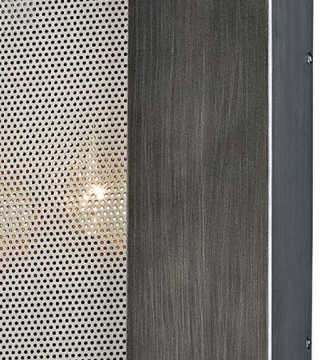 Casa Padrino lámpara de pared de lujo grafito / plata 17,8 x 10,2 x H. 30,5 cm - Lámpara de Hotel y Restaurante