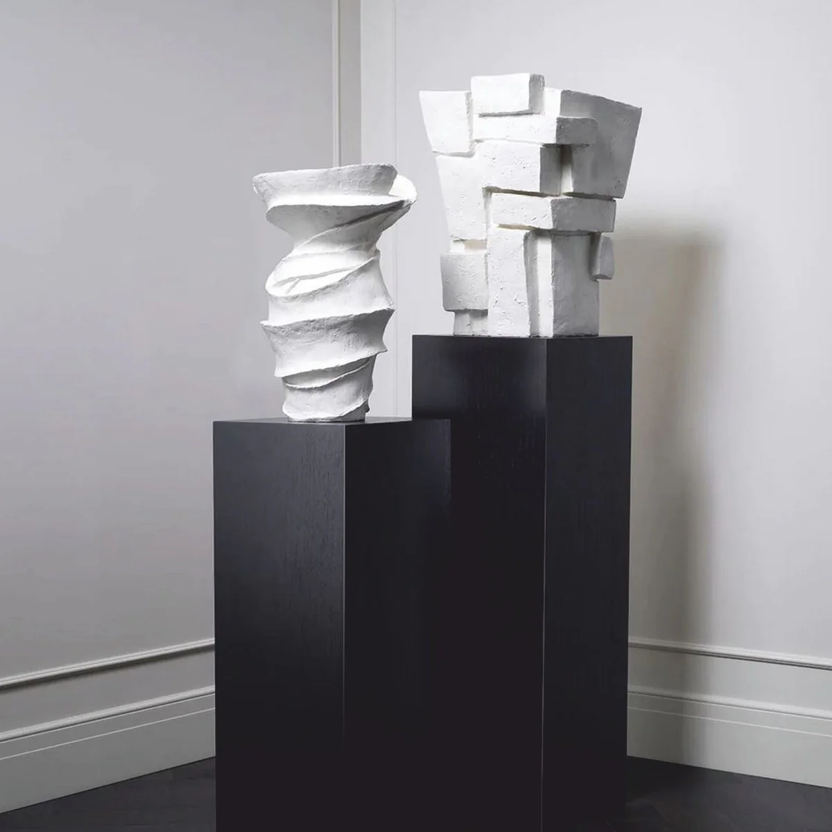 Casa Padrino maceta de lujo de fibra de vidrio blanco mate A. 63,5 cm - Calidad de lujo