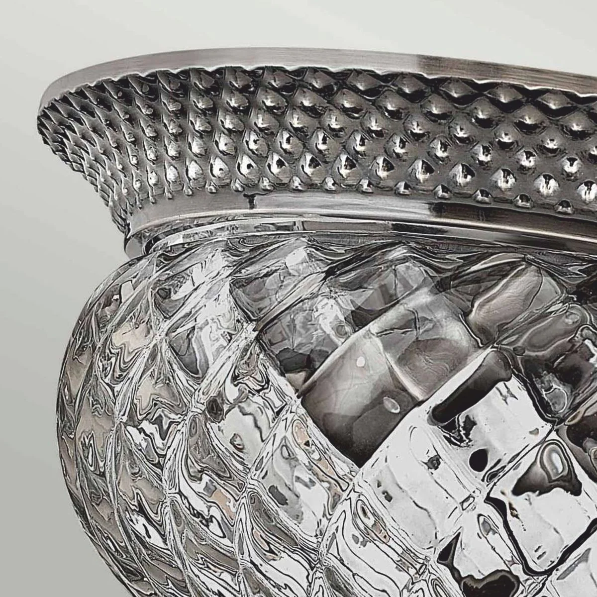 Casa Padrino l¨¢mpara de techo de cristal barroco plata antigua ? 30,5 cm