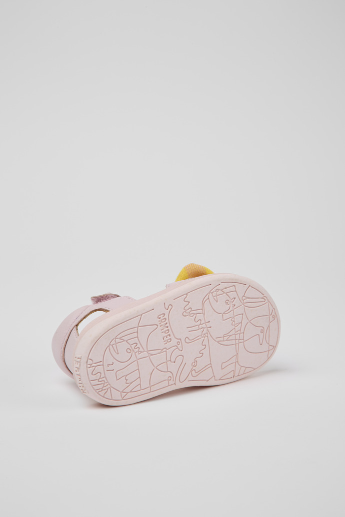 Bicho Pink and yellow sandals for kids