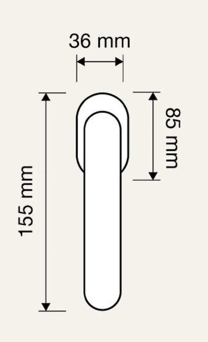 Casa Padrino conjunto de manijas de ventana barrocos oro franc¨¦s 3,6 x 15,5 cm - Manillas de ventana de lat¨®n en estilo barroco - Accesorios de decoraci¨®n barroco