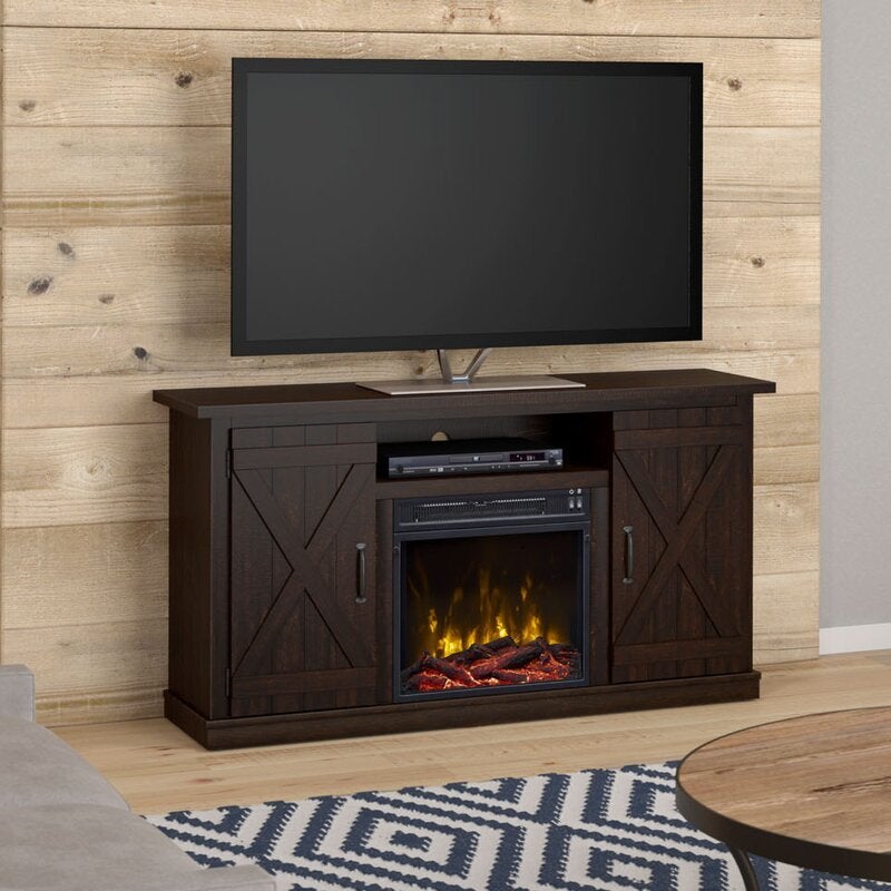 TV Stand for TVs up to 55 with Fireplace Included