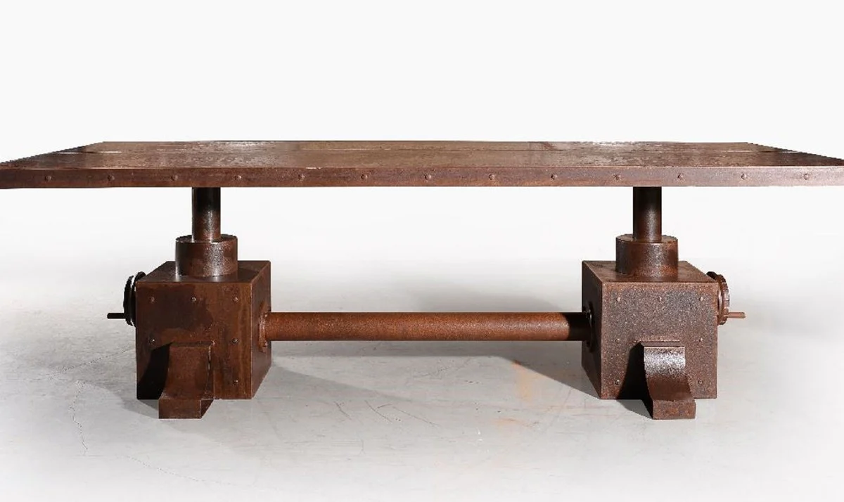 Casa Padrino escritorio de estilo industrial de lujo ¨®xido 240 x 110 x A. 73 cm - Mesa de oficina de estilo industrial de metal - Muebles de oficina de metal de estilo industrial - Muebles de lujo