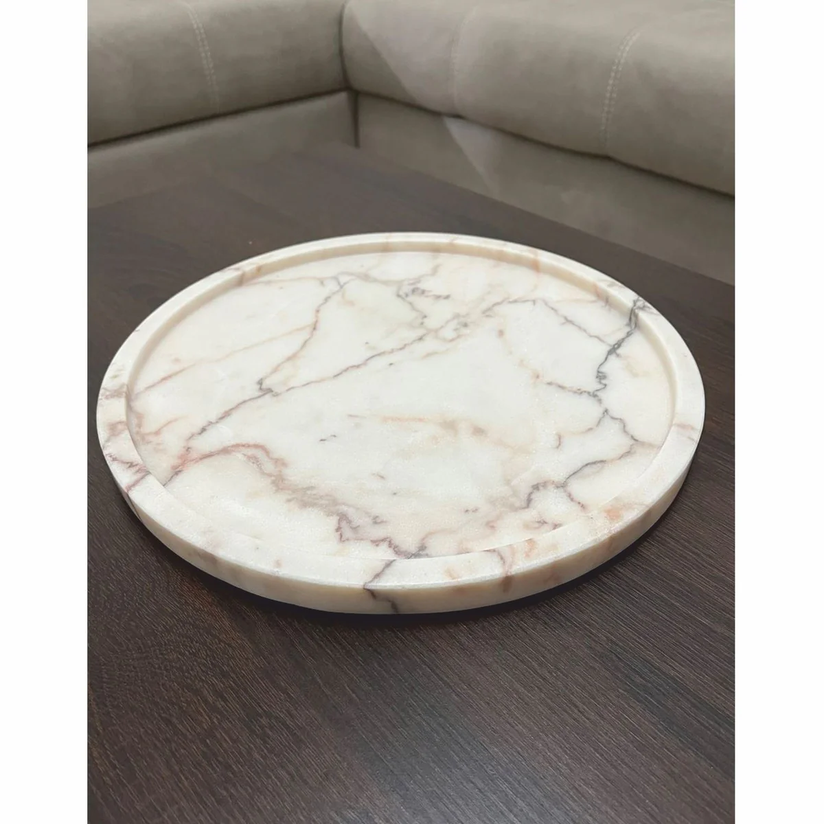 Casa Padrino bandeja de servicio de m¨¢rmol de lujo crema ? 33,5 cm - Accesorios gastronomia