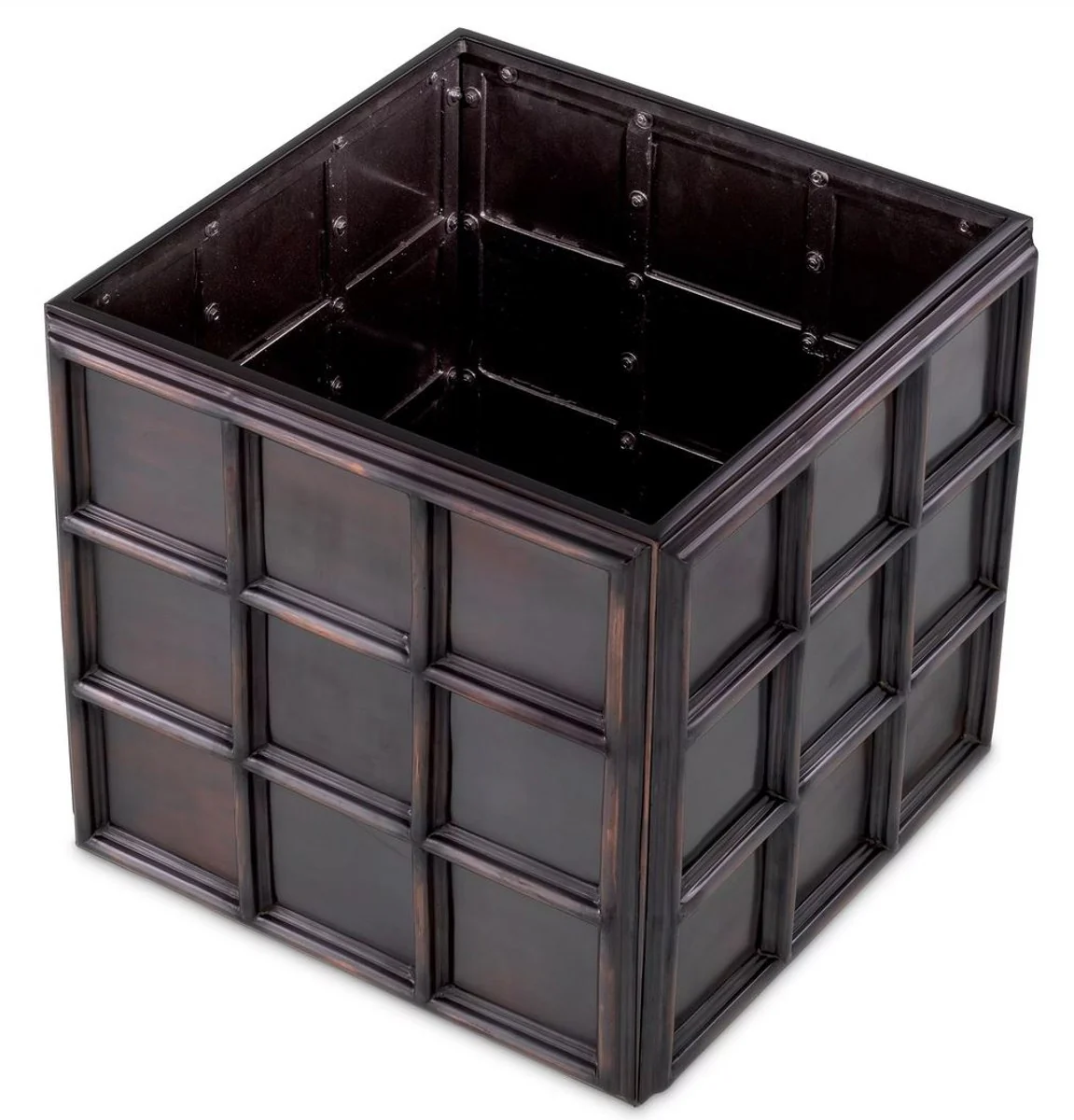 Casa Padrino maceta de lujo bronce antiguo 52,5 x 52,5 x A. 47 cm - Maceta cuadrado de acero inoxidable - Decoración de salón - Decoración de oficina - Decoración de lujo - Calidad de lujo